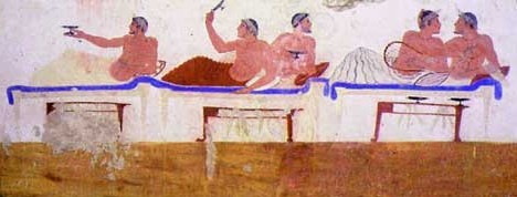 Tomba del tuffatore (470 a.C.) - dipinti