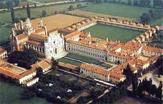 Certosa di Pavia: veduta aerea