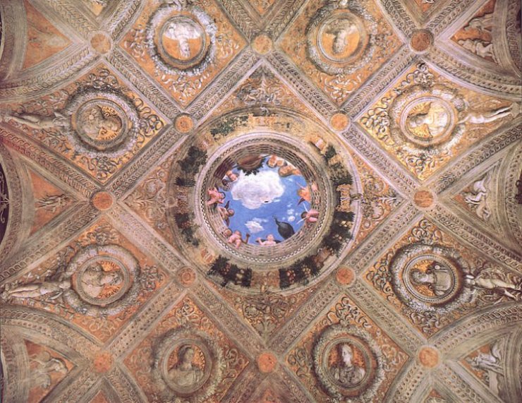 Palazzo Ducale_Camera degli Sposi-soffitto (Andrea Mantegna)