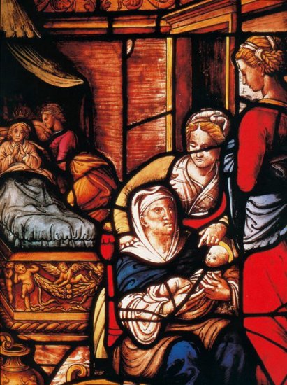 Nascita di S. Caterina (Vetrata-su disegno di Arcimboldo-Cattedrale di Milano)