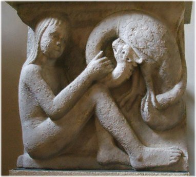 Duomo Museo Lapidario_Metope-L'adolescente e il drago (Maestro delle Metope)