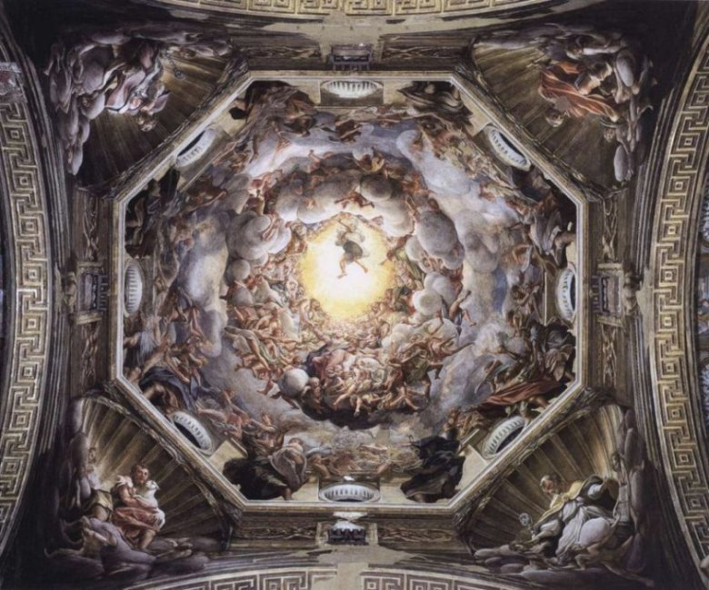 Duomo_Interno- Cupola-Assunzione della Vergine (Correggio)