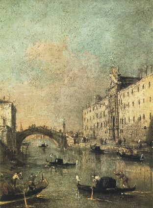 Accademia Carrara_Il rio dei mendicanti a Venezia (F.Guardi)