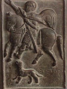 Porte_Barisano da Trani (formella bronzea) S. Eustachio
