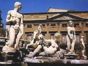 Piazza Pretoria: Fontana (dett)