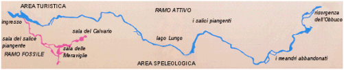Grotte di Pastena: cartina